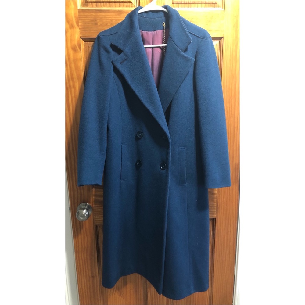 Blue Double Breasted Coat